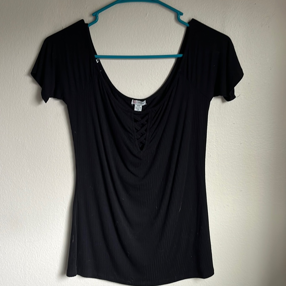 Off the Shoulder Black Top